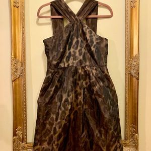 banana republic leopard print dress